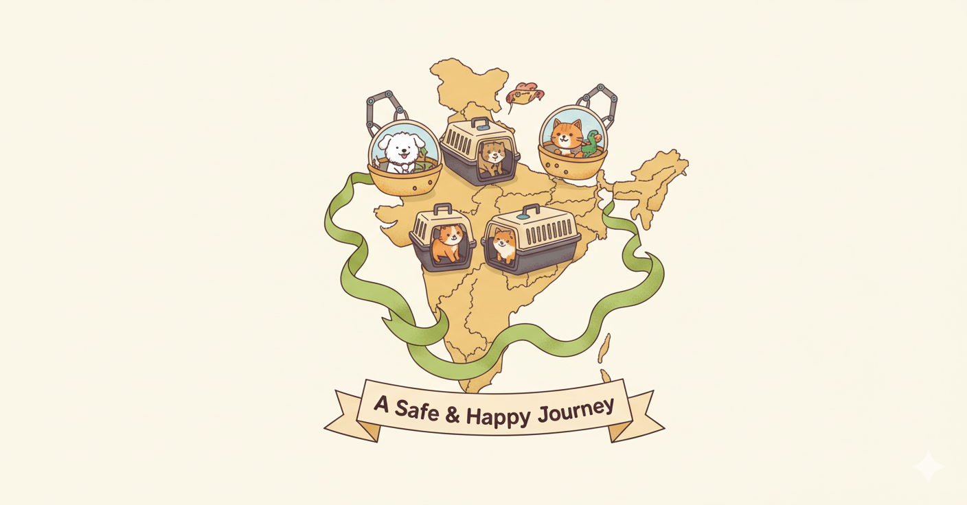 Pet transport van and handler